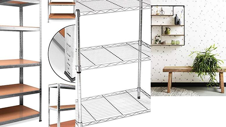 3 estantes Ideal para tener tus accesorios de forma organizada y ahorrar espacio TU TENDENCIA /ÚNICA Estanter/ía de Metal Cuadrada con Estantes