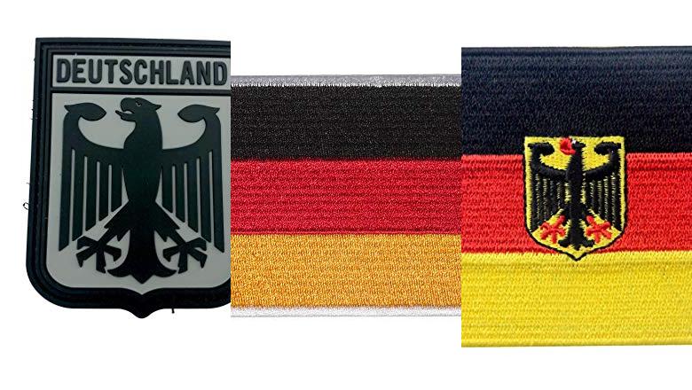 PAULI Alemania bordado Sew de hierro en parche de calavera y camiseta Badge ST